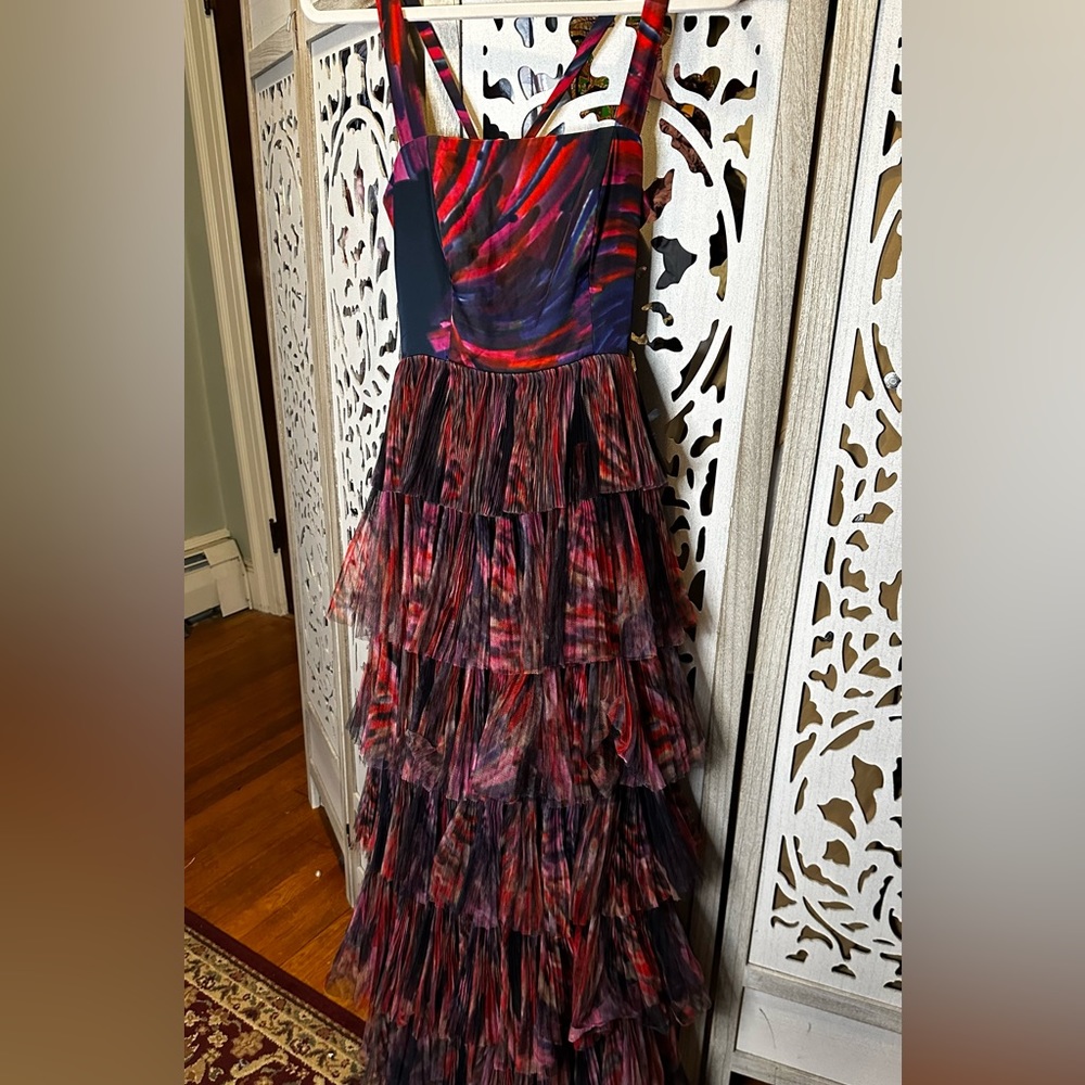 Anthropologie Vibrant Purple and Pink Tiered Maxi Dress - Picture 5 of 10